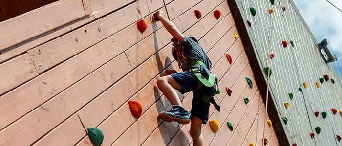 Camper climbs big buzz tower