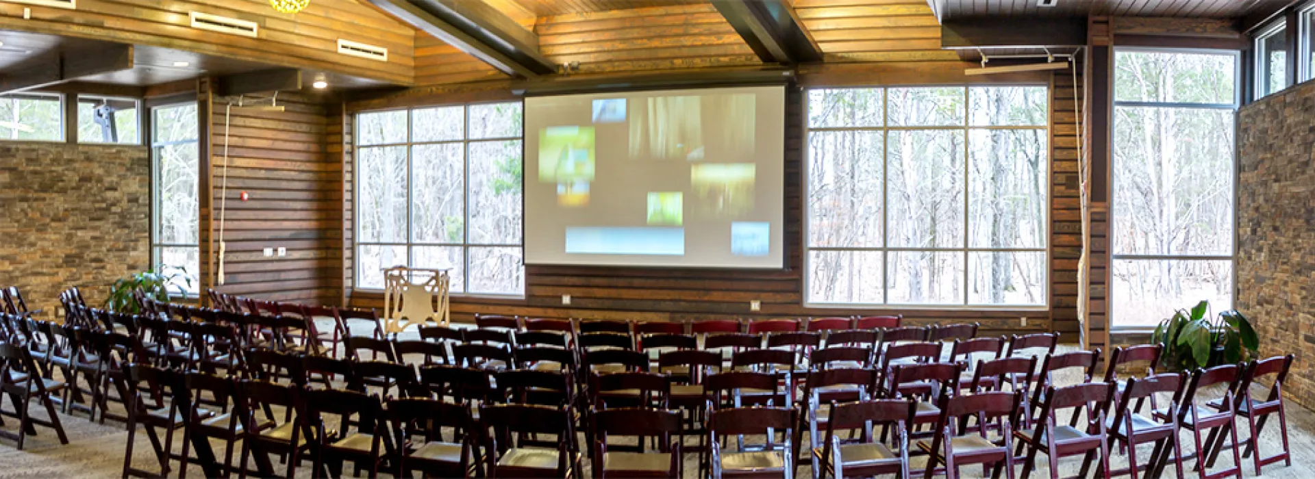 Great Room for conferences at the Nelson Andrews Leadership Lodge